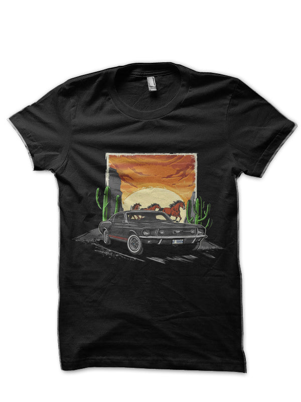 Ford Mustang Black T-Shirt Hoodie, Sweatshirt | CoreVibeTees.com