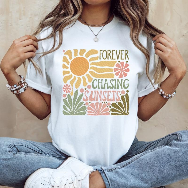 Forever Chasing Sunsets DTF Transfers - THIS IS NOT A SHIRT Hoodie, Sweatshirt | CoreVibeTees.com