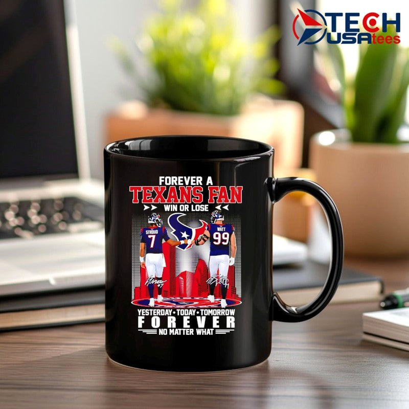 Forever a Houston Texans fan win or lose no matter what C J Stroud and J J Watt skyline shirt