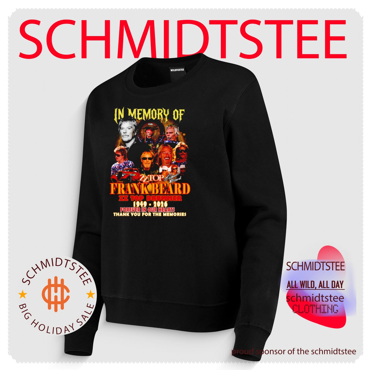 Frank Beard In Memory of ZZ Top Drummer 1949-2026 Forever in Our Hearts shirt