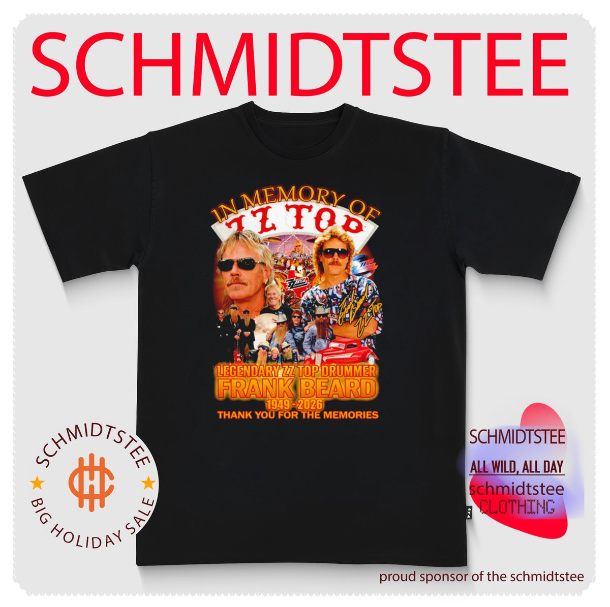 Frank Beard In Memory of ZZ Top Legendary Drummer 1949-2026 shirt