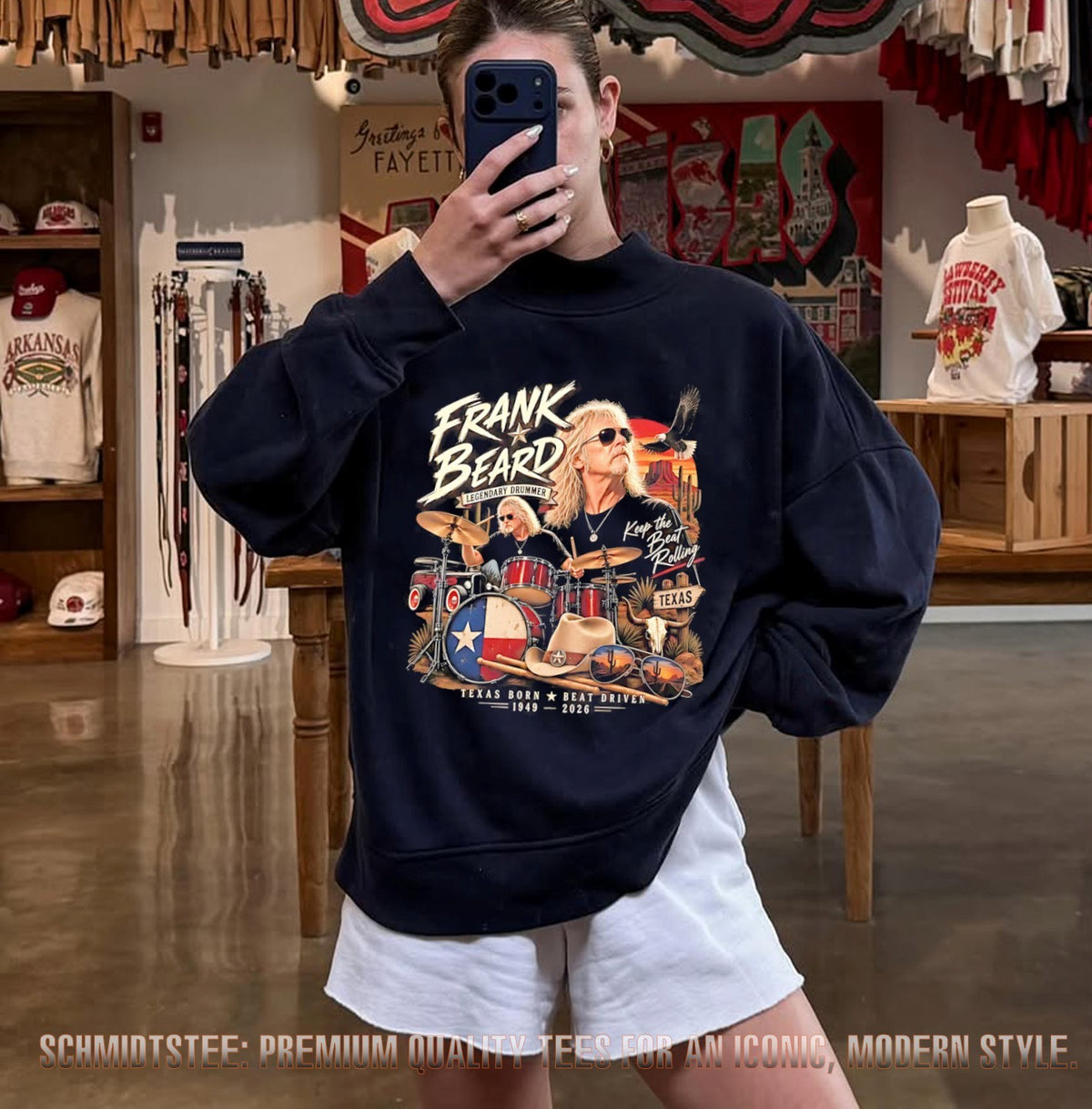 Frank Beard Legendary Drummer Texas born Beat Driven 1949-2026 shirt
