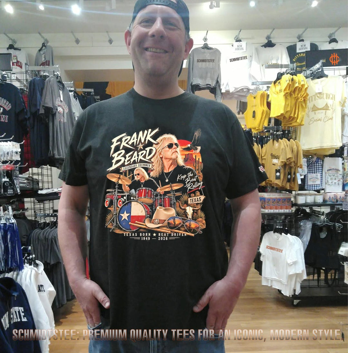 Frank Beard Legendary Drummer Texas born Beat Driven 1949-2026 shirt