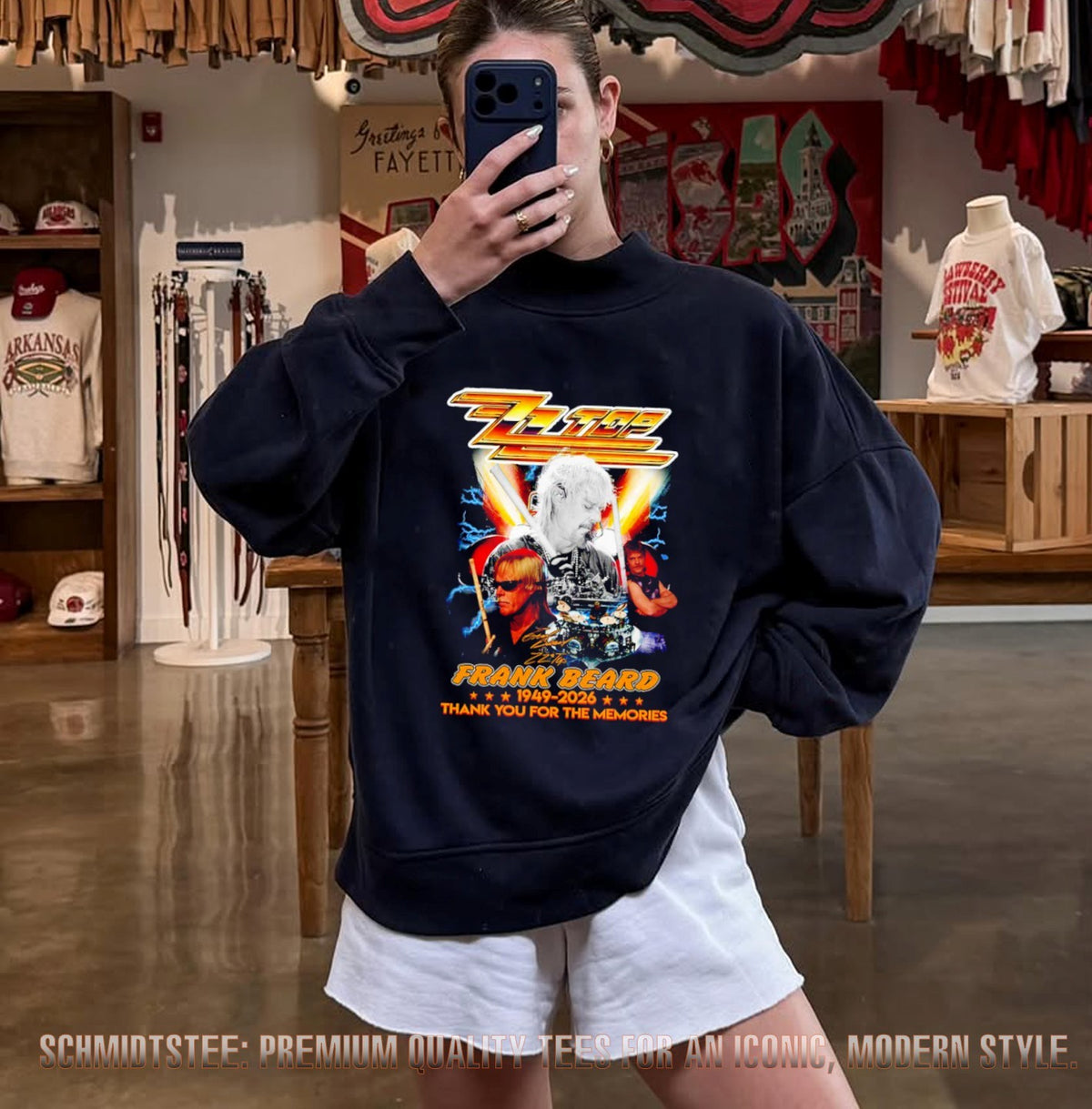 Frank Beard ZZ Top 1949-2026 Thank You for the Memories Tribute shirt