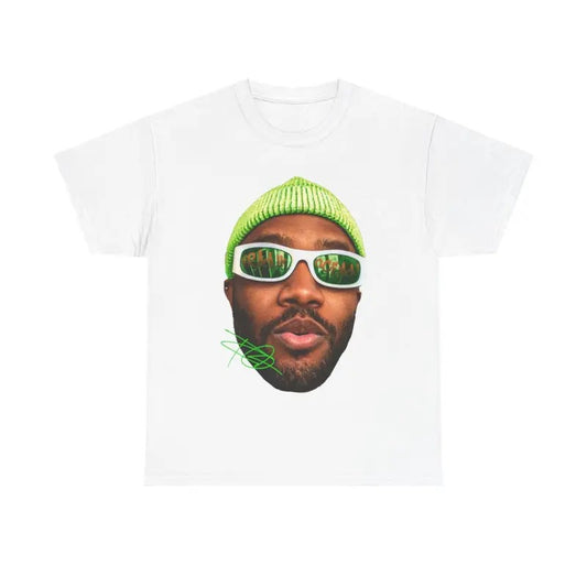 Frank Blonded Inspired Vintage Graphic Tee Heavy Cotton 100% Cotton T-Shirt Singer's Face Art Shirt for Fashion Casual Menswear Top Streetwear Tshirt Classic Crewneck