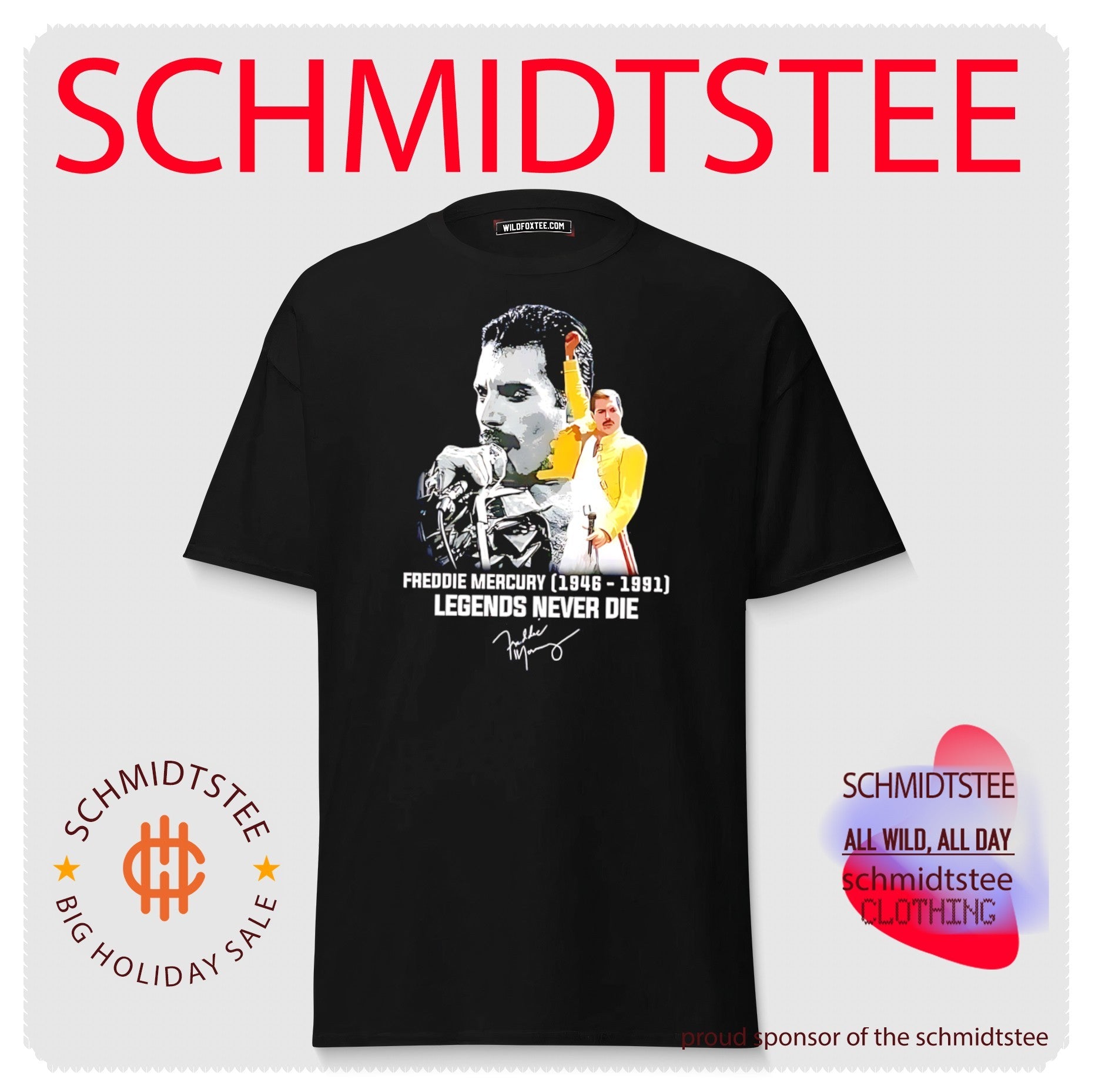 Freddie Mercury 1946 1991 legends never die signature shirt