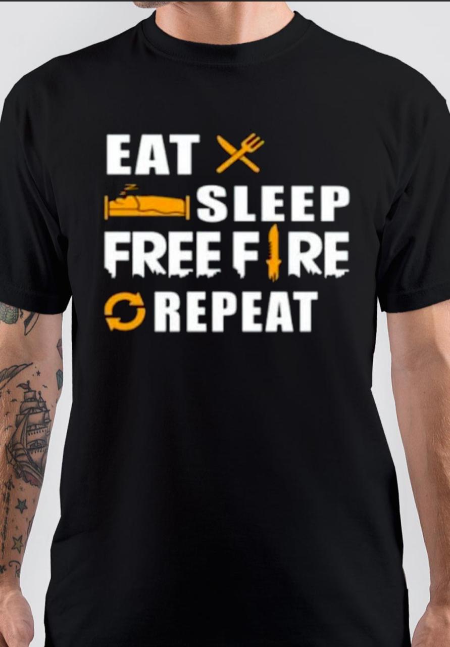 Free Fire Black T-Shirt Hoodie, Sweatshirt | CoreVibeTees.com