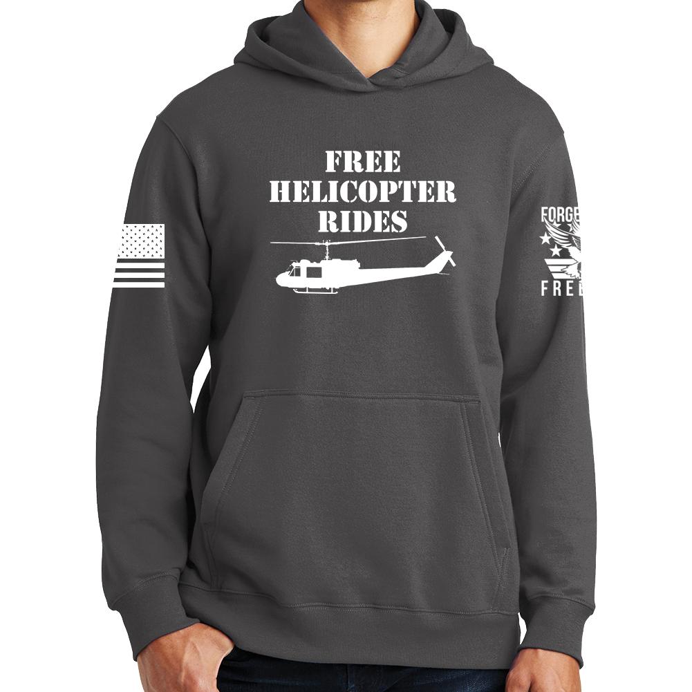 Free Helicopter Rides Hoodie Style001 T-Shirts, Sweatshirt | CoreVibeTees.com (Image 2)