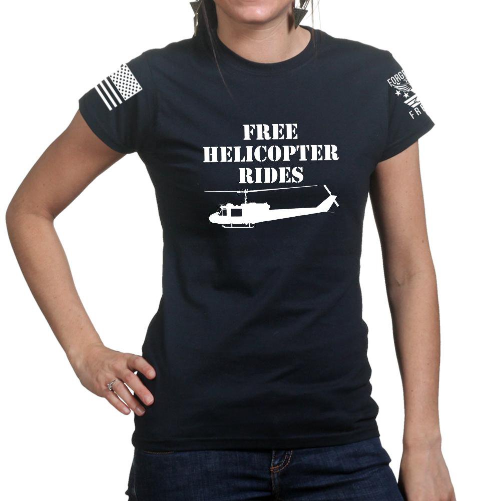 Free Helicopter Rides Ladies T-shirt Style001 Hoodie, Sweatshirt | CoreVibeTees.com (Image 1)