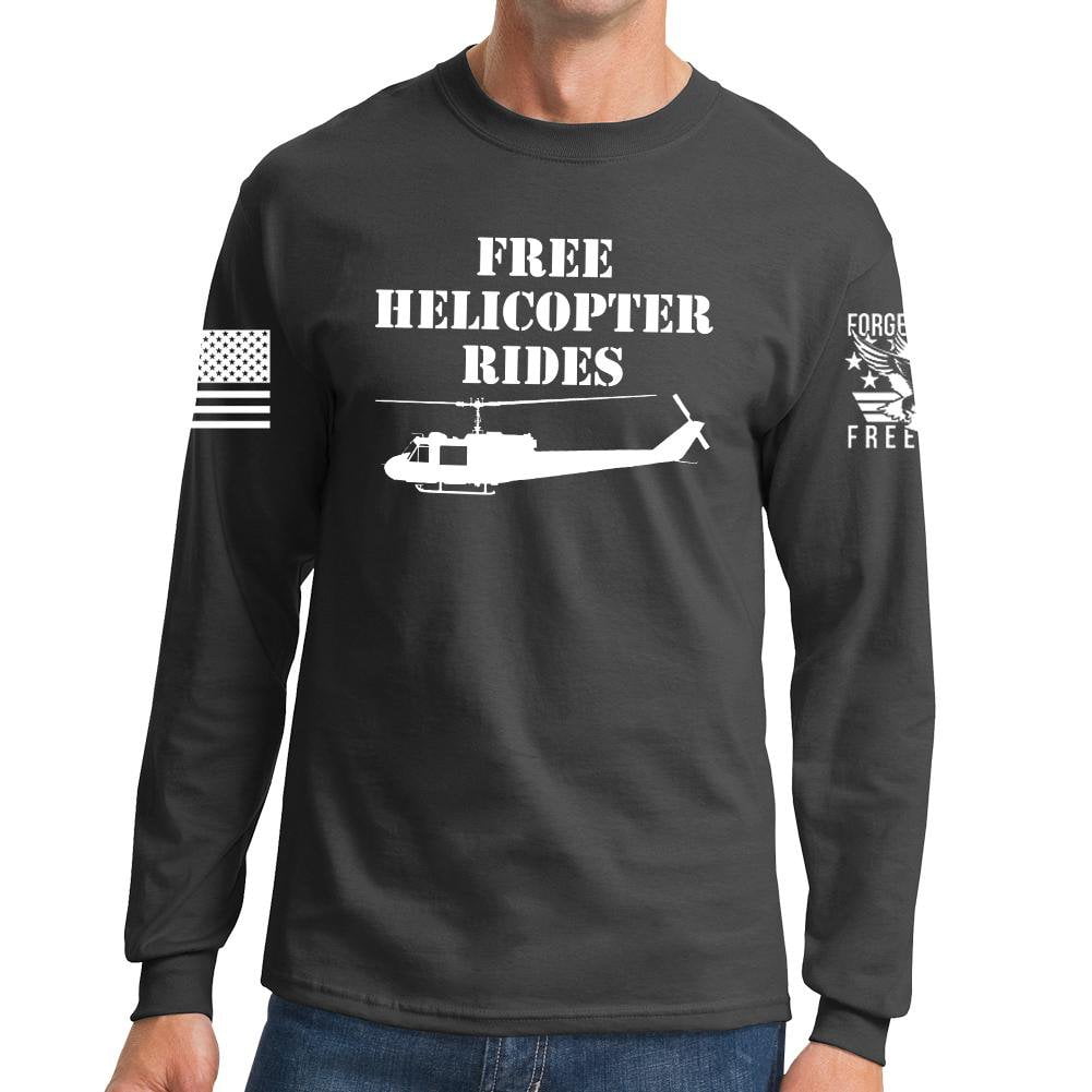 Free Helicopter Rides Long Sleeve T-shirt Style001 Hoodie, Sweatshirt | CoreVibeTees.com (Image 2)