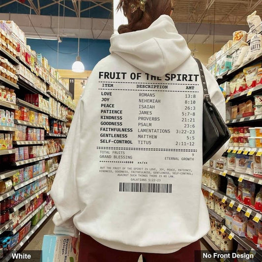 Fruit Of The Spirit Hoodie Christian Receipt Hoodie Faith Based Hoodie Bible Verse Hoodie Trendy Christian Hoodie Bible Study Group Gift  T-shirt, sweater and Hoodie