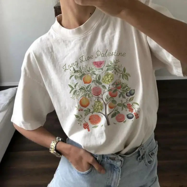 Fruits of Palestine T-Shirt, Watermelon tshirt, Fruit Hoodie, Palestine Olive Tree, Palestine tshirt, Fig Sweatshirt Palestine T-Shirt