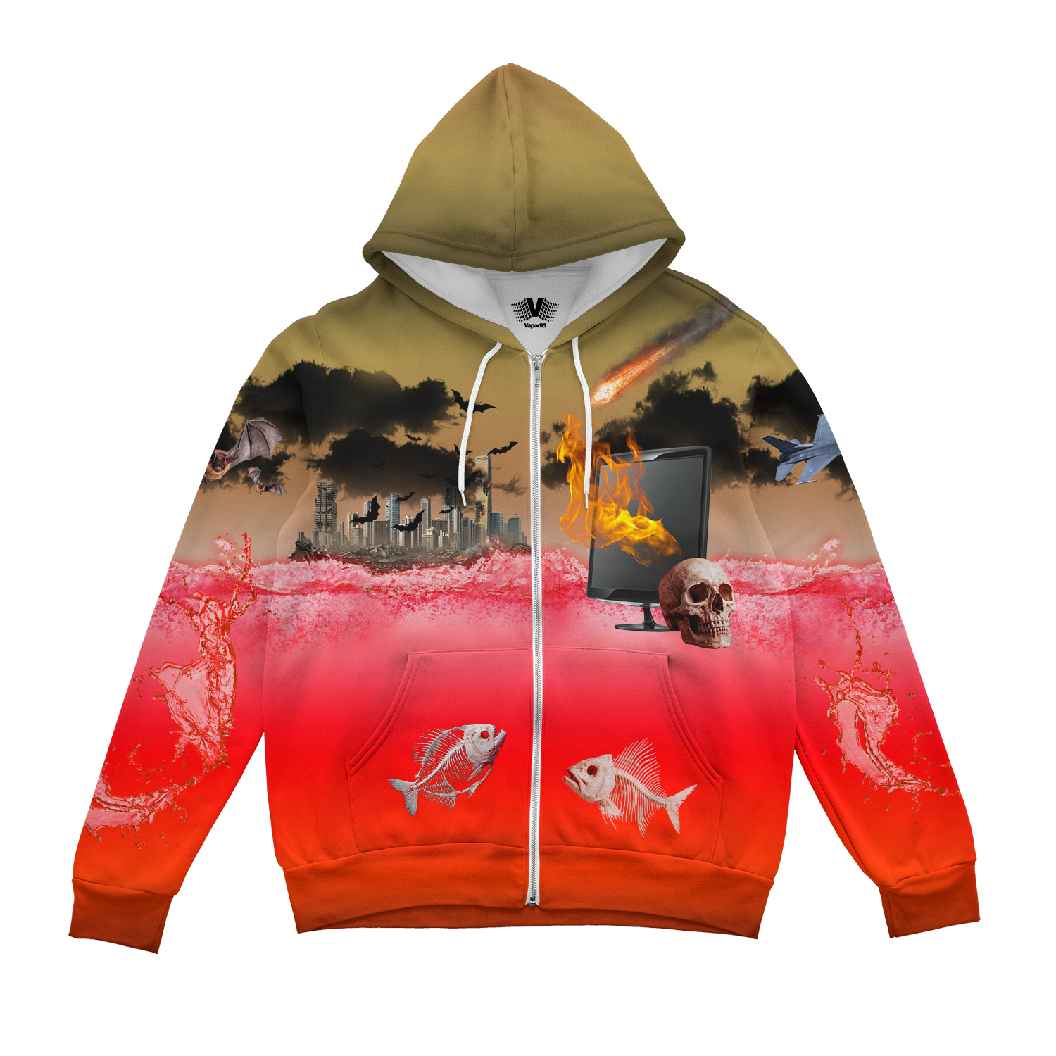 Frutiger Evil Zip Up Hoodie