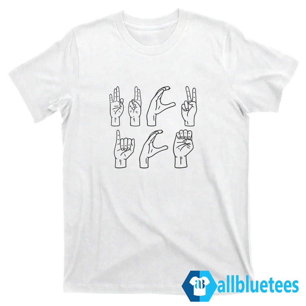 Fuck ICE Hand Sign Language Shirt