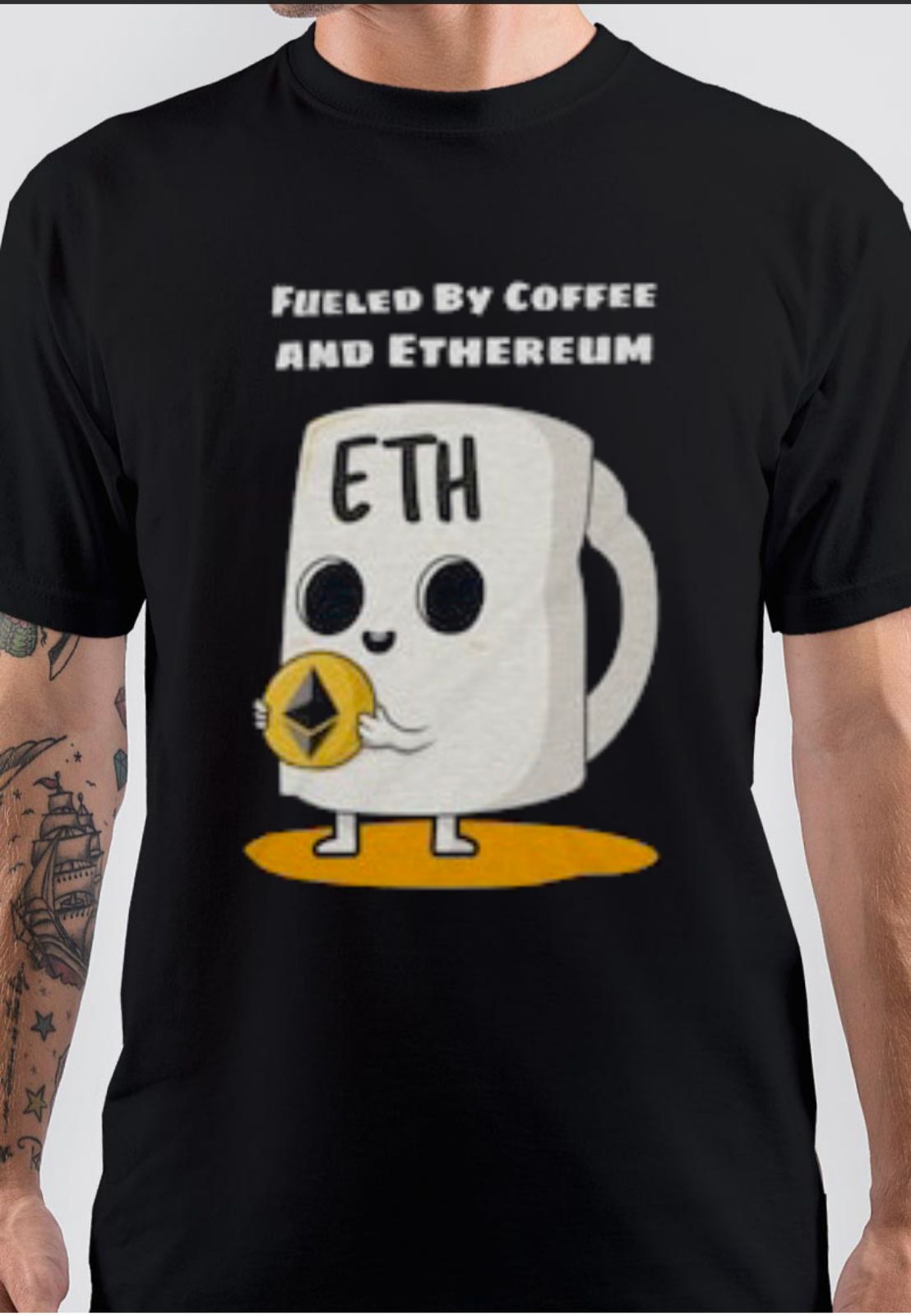 Fueled By Coffee And Ethereum T-Shirt Hoodie, Sweatshirt | CoreVibeTees.com