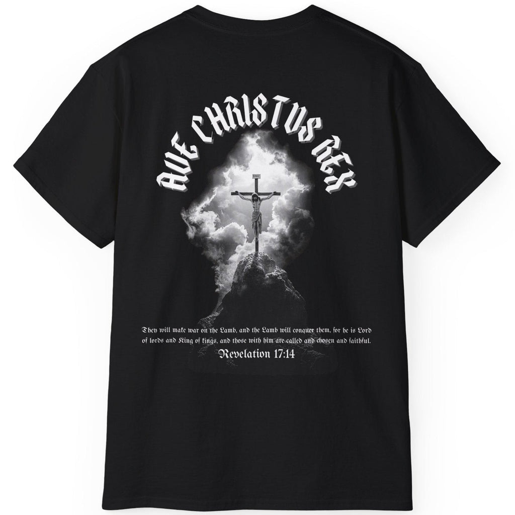 AVE CHRISTUS REX Heavyweight Tee Hoodie, Sweatshirt | CoreVibeTees.com (Image 1)
