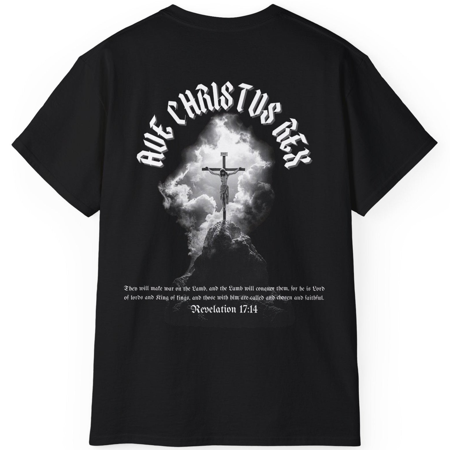 AVE CHRISTUS REX Heavyweight Tee Hoodie, Sweatshirt | CoreVibeTees.com (Image 1)