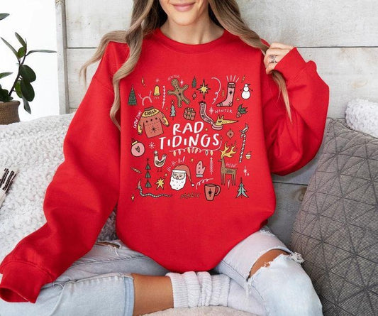 Fun Holiday Sweatshirt Merry Bright Sweatshirt Womens Merry and Bright Sweatshirt Holly Jolly Sweatshirt Retro Christmas Sweatshirt - Etsy
