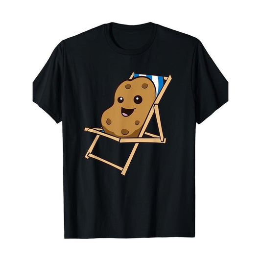 Fun Potato Graphic Cotton T-Shirt for Men - Casual Crew Neck, Short Sleeve, Breathable & Machine Washable Made in USAstyle{n002}2