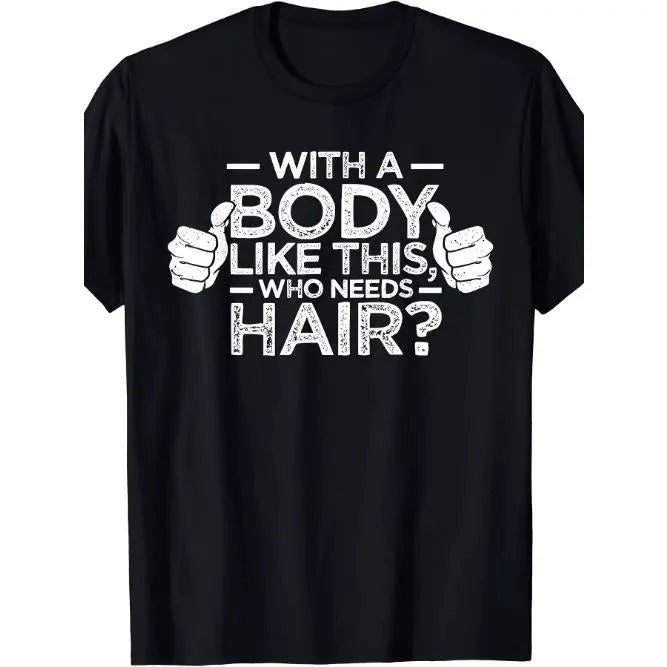 Funny Bald Men Graphic Tee - Humorous Dad Gift T-Shirt for Bald Guys - Unique Body Positivity Apparel for Men - Novelty Clothing for Fathers Made in USAstyle{n002}2