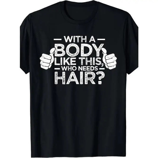 Funny Bald Men Graphic Tee - Humorous Dad Gift T-Shirt for Bald Guys - Unique Body Positivity Apparel for Men - Novelty Clothing for Fathers Made in USAstyle{n002}2