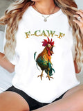 Funny Chicken Shirt, F-Caw-F T Shirt, Trendy Black Chicken Shirt Hoodie, Sweatshirt | CoreVibeTees.com