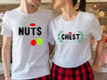 Funny Christmas 2023 Couples Shirt, Chest And Nuts Christmas T-Shirt, Matching Parents X-mas Party Tee, His and Hers...