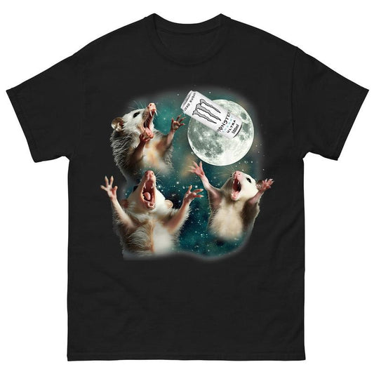 Funny Possum Moon Shirt, Animal Lover Shirt, T-shirt, Raccoons White Monster Meme Shirt, Funny Meme Shirt, funny summer t-shirts, T-shirt white monster