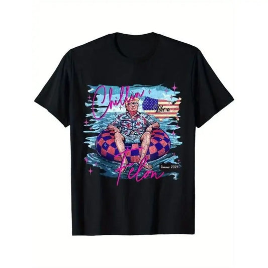 Funny Trump trend cotton top Short sleeve, street style short sleeve T-shirt, comfortable fit men's T-shirt, round neck T-shirt, super soft, breathable, moisture wadding, casual summer T-shirt Made in USA