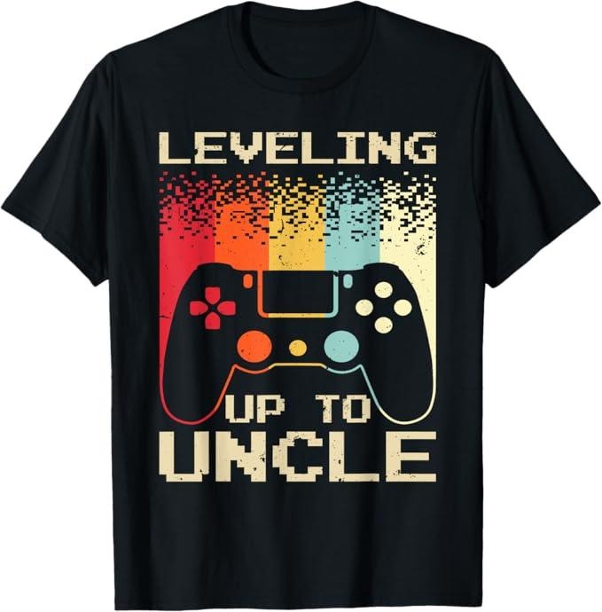 Funny Uncle Shirts, Gifts For Uncle, Best New Uncle For Men Boys Soon To Be Uncle Nephew Gamer T-Shirt - Menswear Casual Cotton