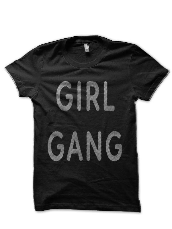 GIRL GANG Black Half Sleeve T-Shirt Hoodie, Sweatshirt | CoreVibeTees.com