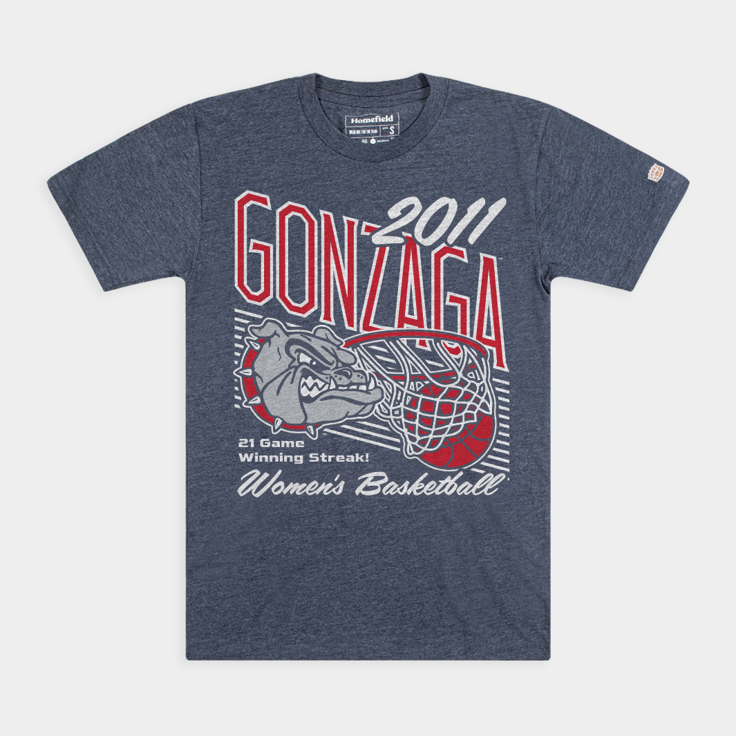 Gonzaga Women's Basketball 2011 Win Streak Tee Style001 Hoodie, Sweatshirt | CoreVibeTees.com