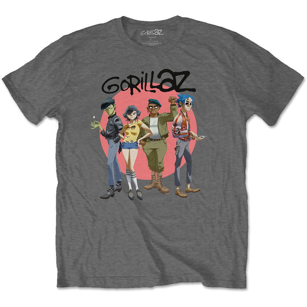 Gorillaz Mens / Unisex T-Shirt - Group Circle Rise Hoodie, Sweatshirt | CoreVibeTees.com