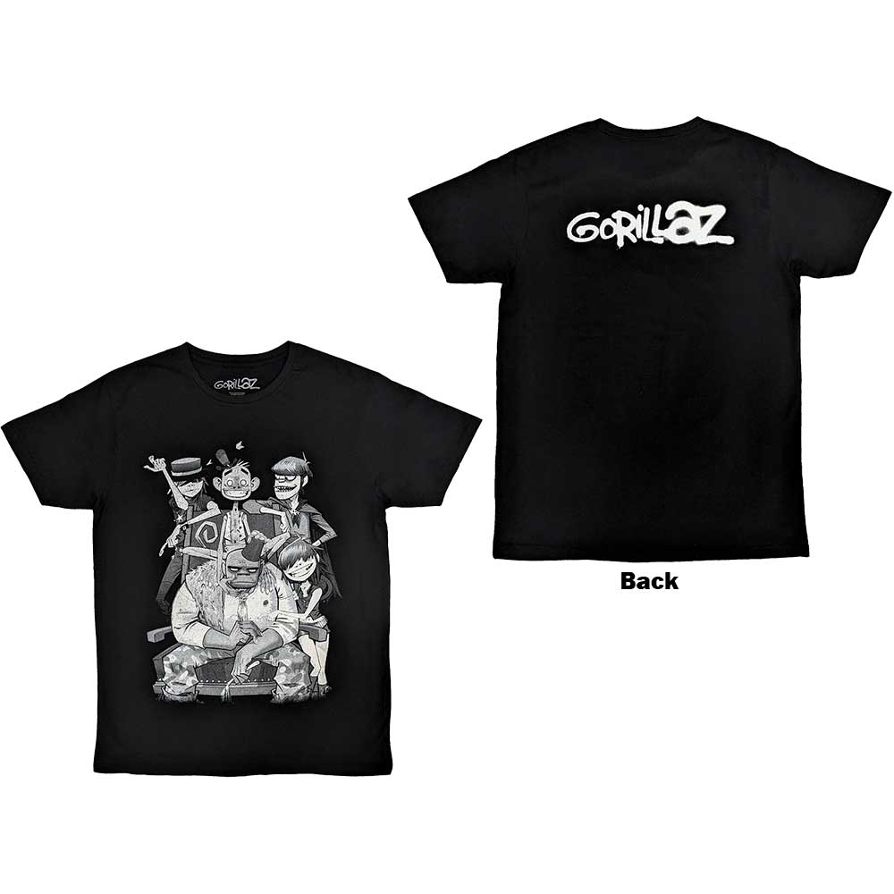Gorillaz Mens / Unisex T-Shirt - George Spray Hoodie, Sweatshirt | CoreVibeTees.com (Image 2)