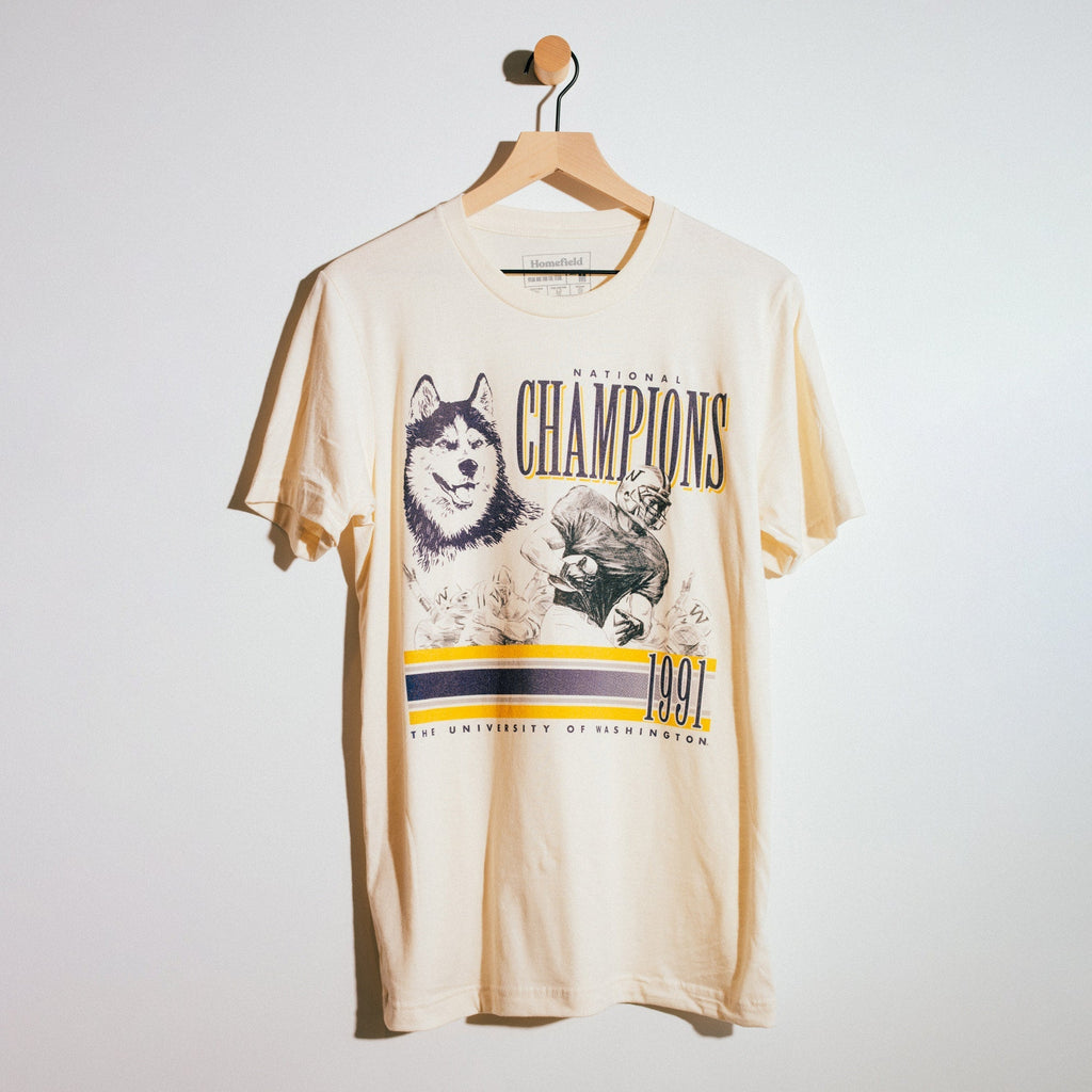 Washington Huskies Football 1991 National Champs Tee Hoodie, Sweatshirt | CoreVibeTees.com (Image 2)