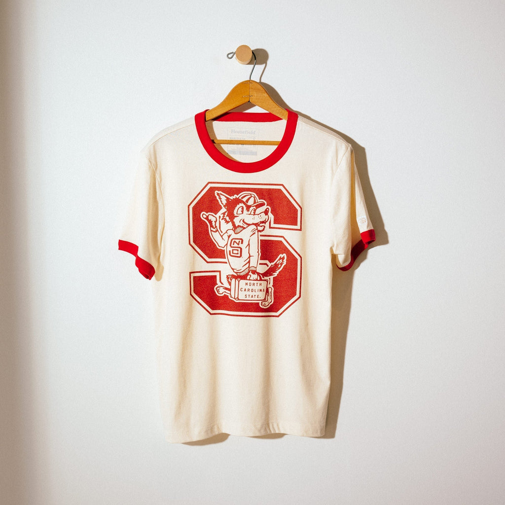 NC State Wolfpack Vintage Wolf Logo Ringer Tee Hoodie, Sweatshirt | CoreVibeTees.com (Image 2)