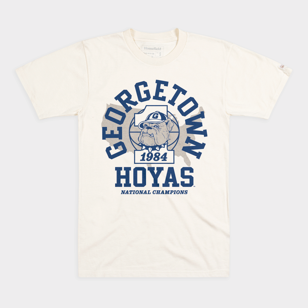 Georgetown Hoyas 1984 Basketball National Champs Tee Hoodie, Sweatshirt | CoreVibeTees.com (Image 1)