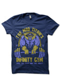 Infinity Gym Navy Blue Half Sleeve T-Shirt Hoodie, Sweatshirt | CoreVibeTees.com