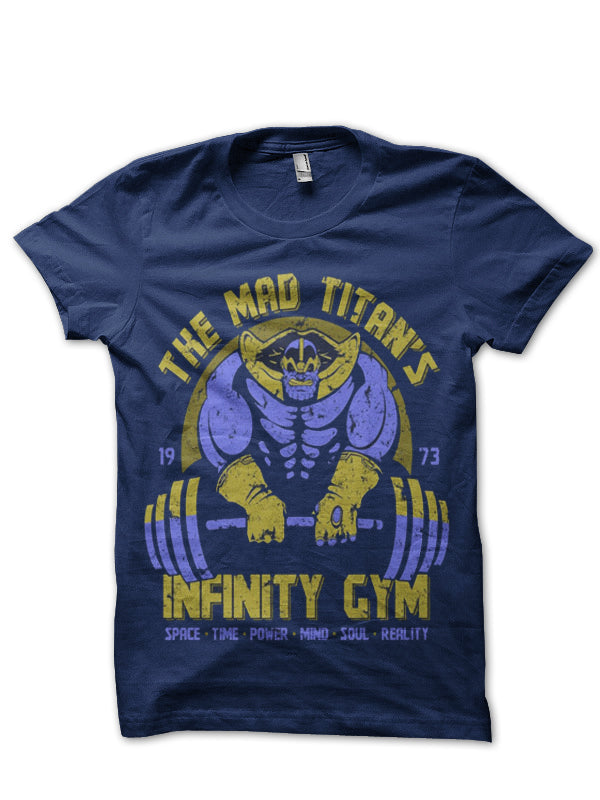 Infinity Gym Navy Blue Half Sleeve T-Shirt Hoodie, Sweatshirt | CoreVibeTees.com