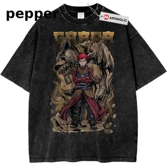 Gaara Shirt, Naruto Shirt, Anime Shirt, Vintage Tee