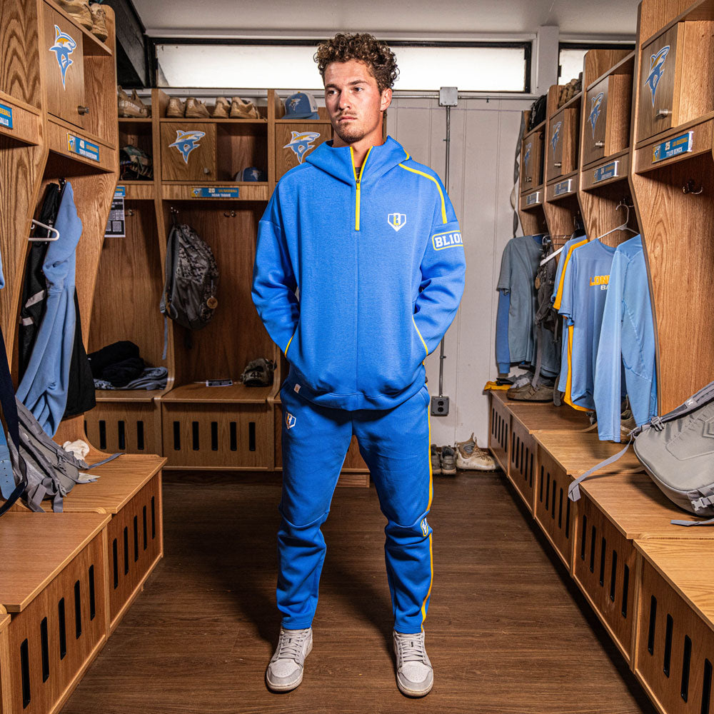 Game Day 1/4 Zip Hoodie - Blue/Yellow/White T-Shirts, Sweatshirt | CoreVibeTees.com (Image 3)