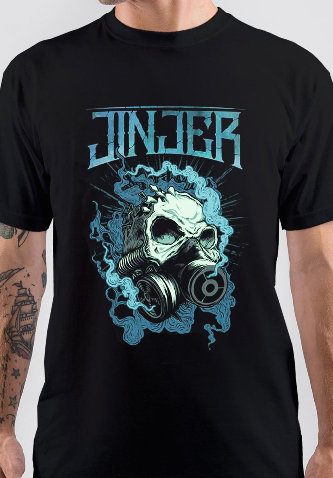 Gasmask Skull Jinjer Band T-Shirt Hoodie, Sweatshirt | CoreVibeTees.com