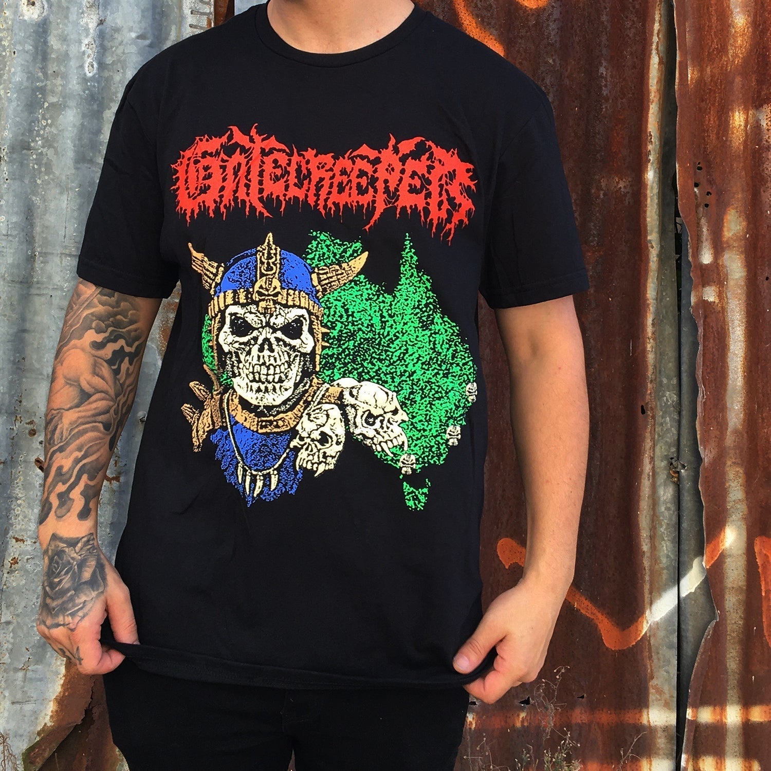 Gatecreeper AUS T-Shirt (Black) Hoodie, Sweatshirt | CoreVibeTees.com (Image 2)
