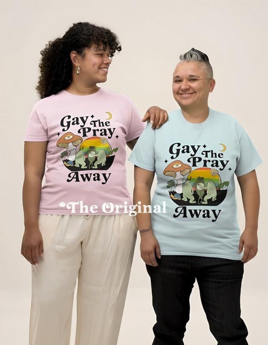Gay the pray away shirt | gay frog shirt | funny gay shirt | cottagecore lgbtq shirt | retro queer | lesbian | bisexual | wlw | trans pride  T-shirt, sweater and Hoodie
