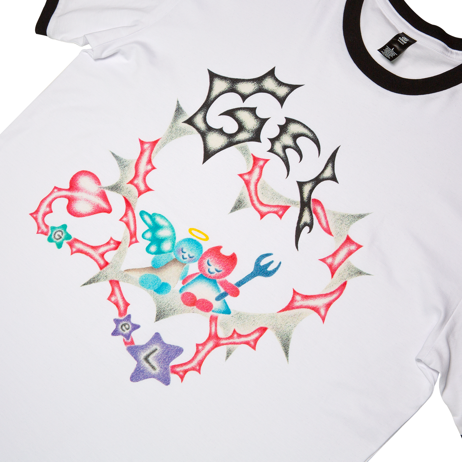 Gel - Luvers Ringer Tee Hoodie, Sweatshirt | CoreVibeTees.com (Image 3)