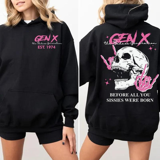 Generation X Custom Year Badass Generation T-shirt Custom Year Of Birth Hoodie Generation X Sweatshirt - 100% Cotton Top Unisex  T-shirt, sweater and Hoodie