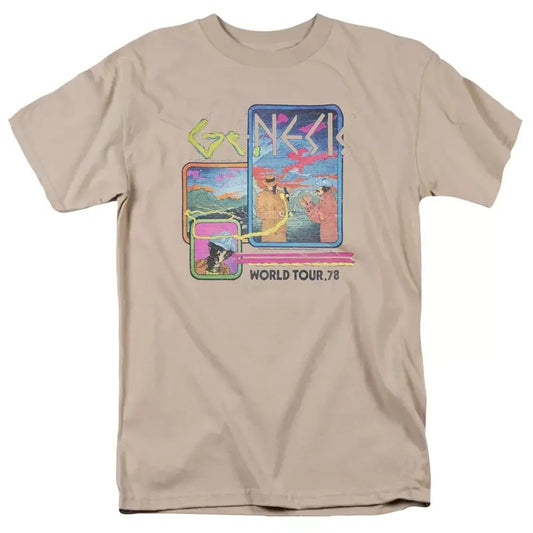 Genesis World Tour 78 Licensed Adult T-Shirt Menswear Top