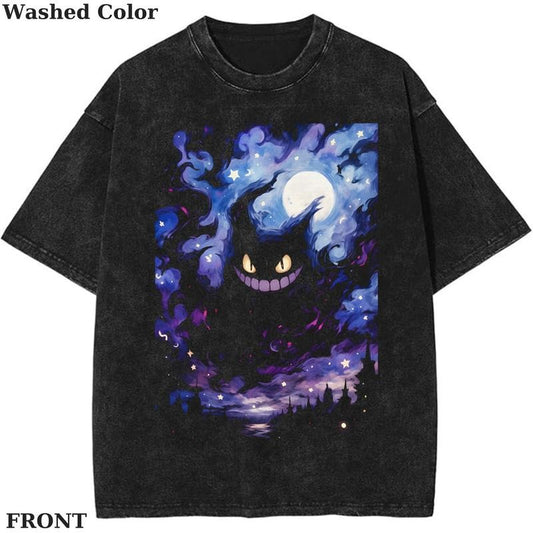 Gengar Pokemon Painting Graphic Shirt, Pokemon T-Shirt, PKM Shirt, Anime Funny Shirt, Vintage Tee Menswear Womenswear Streetwear Cotton Comfort