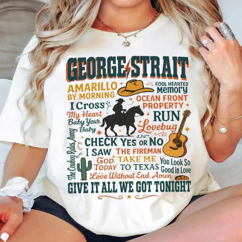 George Strait Shirt, Country Music Shirt, Retro Western Country Music Shirt, Western Cowboy Music Shirt, Trendy Western Shirt WAKGM