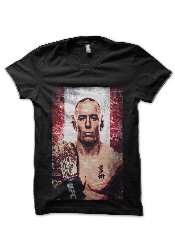 Georges St. Pierre Black T-Shirt Style005 Hoodie, Sweatshirt | CoreVibeTees.com